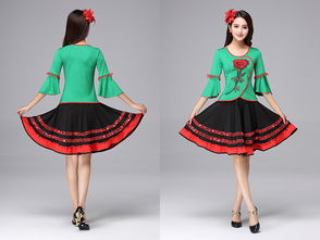 民族風(fēng)情與時(shí)尚融合——廣場舞服裝玫瑰花朵喇叭袖系列